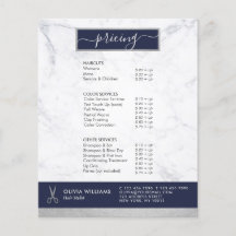 Geometric Chic シルバー ハサミ マーブル ヘアスタイリスト