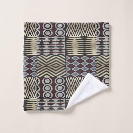 「Geometric Chic for Your Bathroom」 バスタオルセット (ウォッシュタオル)