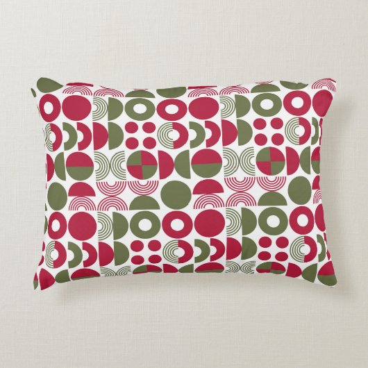 Geometric Christmas Modern  アクセントクッション (正面)