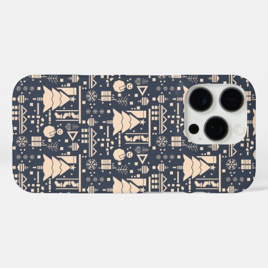 Geometric Christmas Pattern Case-Mate iPhoneケース (裏面 (横))