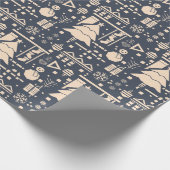 Geometric Christmas Pattern - Modern Design ラッピングペーパー (角)