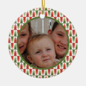 Geometric Christmas Tree Grove セラミックオーナメント (正面)