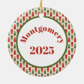 Geometric Christmas Tree Grove セラミックオーナメント (裏面)