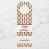 Geometric Christmas Tree Grove ボトルネックタグ (正面)