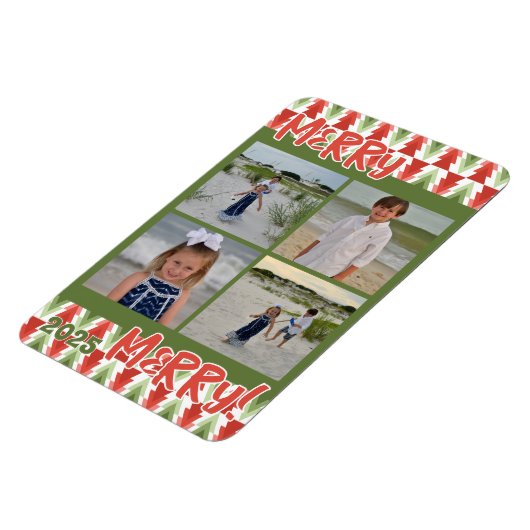 Geometric Christmas Tree Grove マグネット (左側)