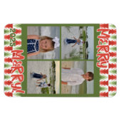 Geometric Christmas Tree Grove マグネット (横)