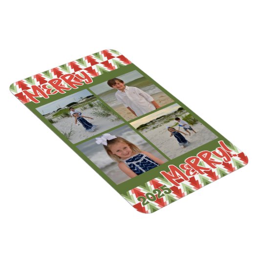 Geometric Christmas Tree Grove マグネット (右側)