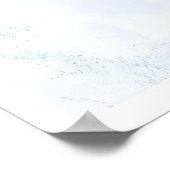 Geometric Circle Poster Blue Beige Overlapping ポスター (角)