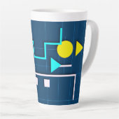 Geometric Circuit Mug カフェラテマグ (右アングル)