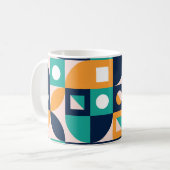 Geometric color composition template with abstract コーヒーマグカップ (正面左)
