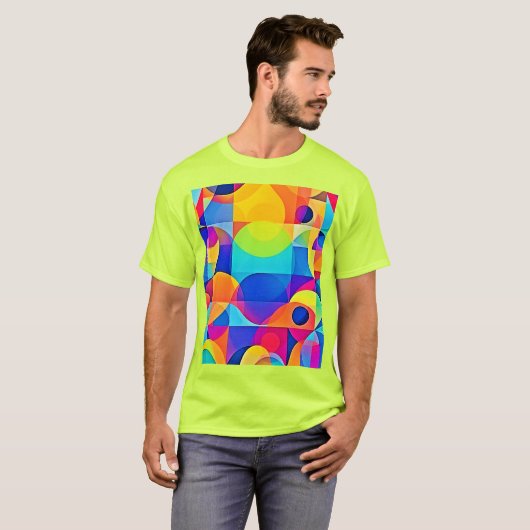 Geometric Color Symphony Tシャツ (正面フル)