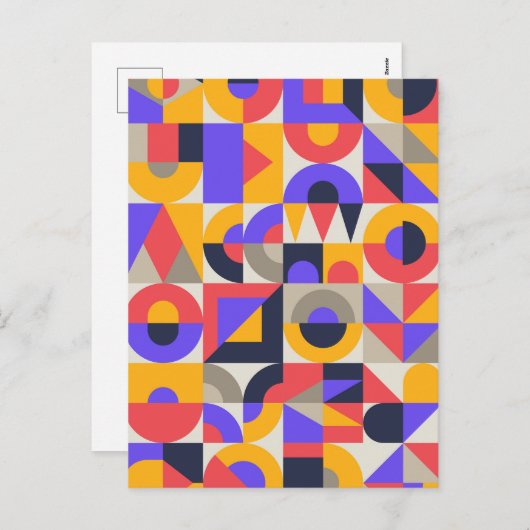 Geometric Colored shapes シーズンポストカード (正面/裏面)