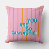 Geometric, Colorful, Appreciative Message クッション (正面)