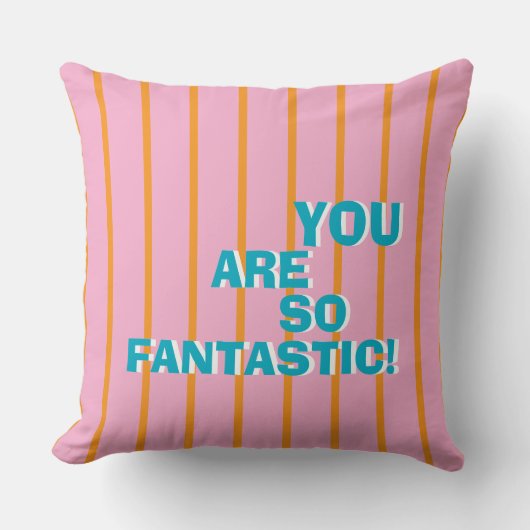 Geometric, Colorful, Appreciative Message クッション (正面)