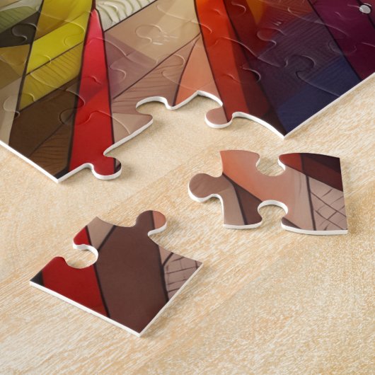 Geometric Colorful Swirl ジグソーパズル (側面)