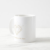Geometric Constellation Heart Mug - "Our Love コーヒーマグカップ (正面左)