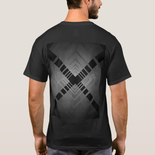 Geometric Cross Black Tシャツ (裏面)