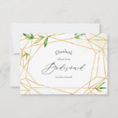 Geometric Crystal結婚's Be My Bridesmaid 招待状 (正面)