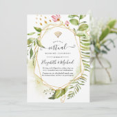 Geometric Crystal Greenery Online 結婚 Virtual 招待状 (スタンド正面)