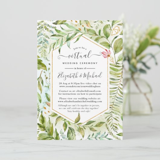 Geometric Crystal Online 結婚 Virtual 招待状 (スタンド正面)