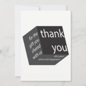 Geometric Cube High Techの結婚ギフトありがとう サンキューカード (正面)