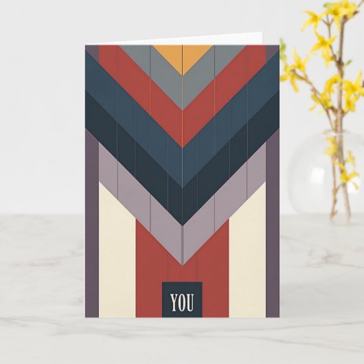 Geometric Dads Day You カード (黄色い花)
