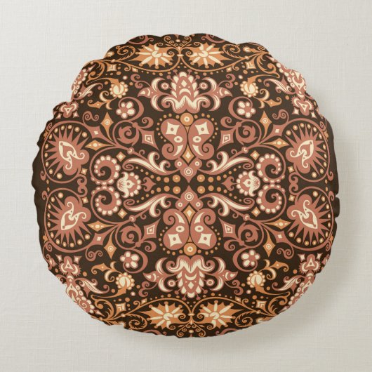 Geometric decorative ornamental pattern. Abstract  ラウンドクッション (正面)