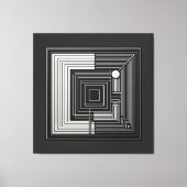 Geometric Depth Grid キャンバスプリント (正面)