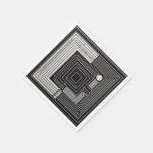Geometric Depth Grid スタンダードカクテルナプキン (角)