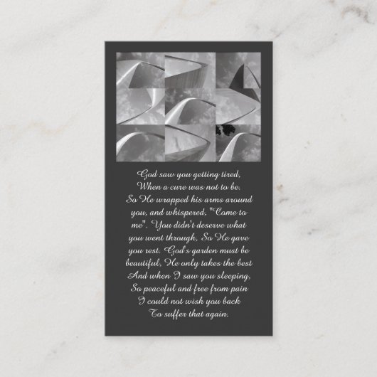 Geometric Design God Saw You White Gray  名刺 (正面)