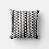Geometric Design, gray, black, white, クッション (正面)