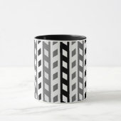 Geometric Design, gray, black, white, マグカップ (中央)