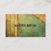 Geometric Design in Olive, Rust, Mustard 名刺 (正面)