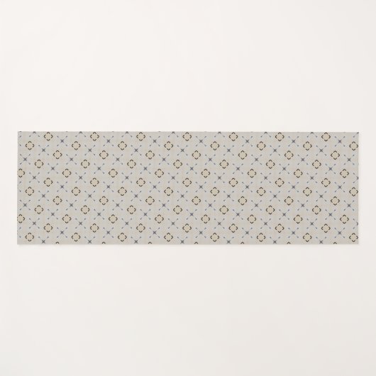 Geometric design off-white  ヨガマット (正面(横))