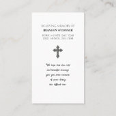Geometric Design St Francios Prayer White Gray  名刺 (裏面)