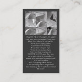 Geometric Design St Francios Prayer White Gray  名刺 (正面)