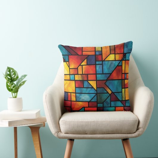 Geometric Design Throw Pillow クッション (椅子)