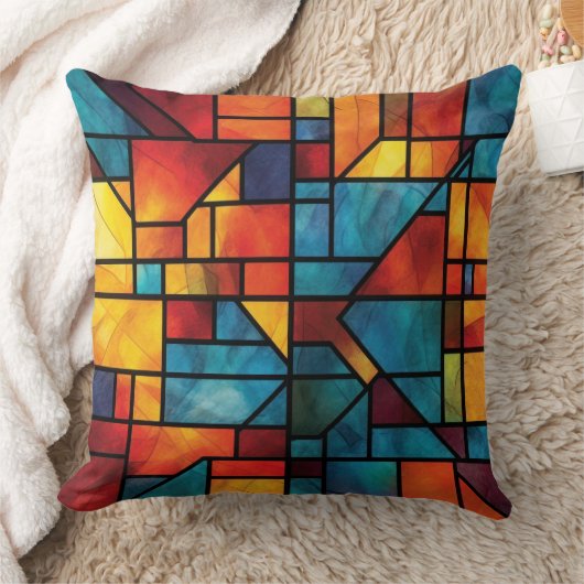 Geometric Design Throw Pillow クッション (ブランケット)