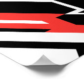 Geometric Design with High Contrast Colors ポスター (角)