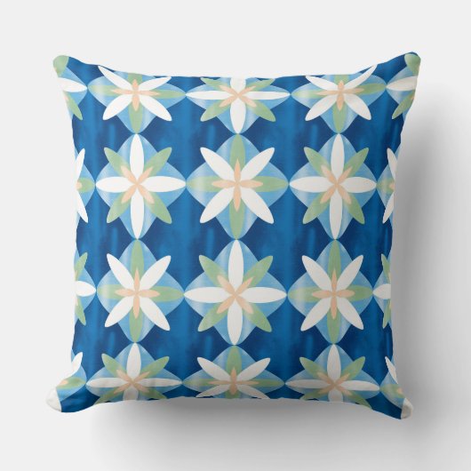 Geometric diamond flowers クッション (正面)