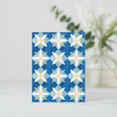 Geometric diamond flowers ポストカード (スタンド正面)