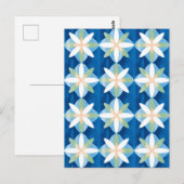Geometric diamond flowers ポストカード (正面/裏面)