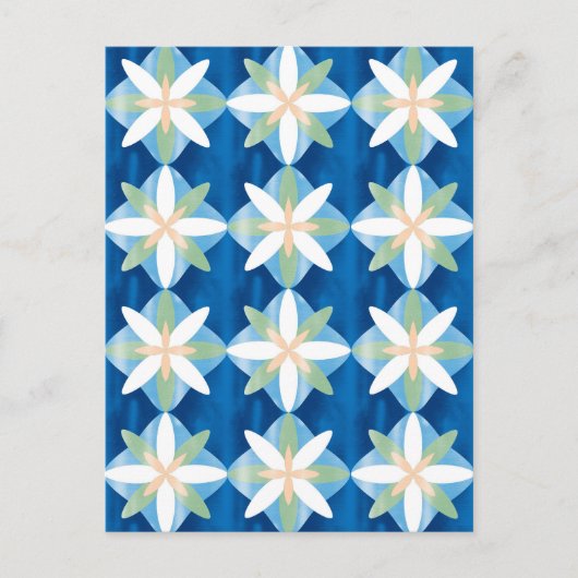 Geometric diamond flowers ポストカード (正面)
