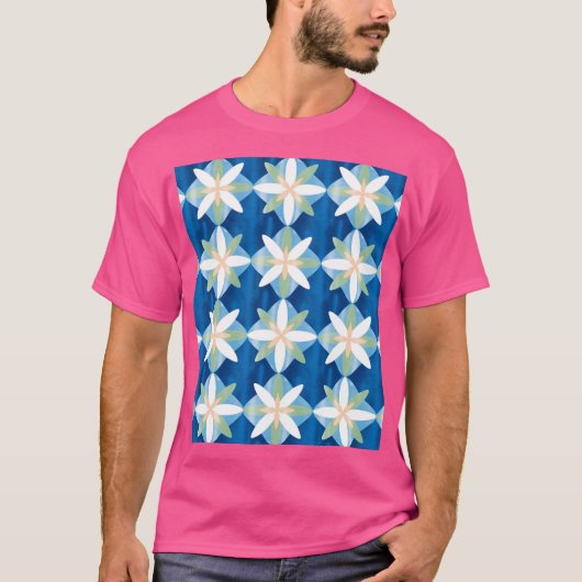 Geometric diamond flowers tシャツ (正面)
