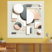 Geometric Dimensional Structure キャンバスプリント (インサイチュ (リビング))