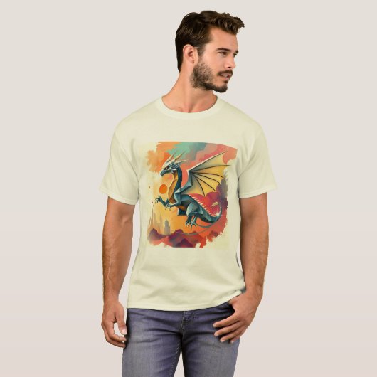  Geometric dragon Tシャツ (正面フル)