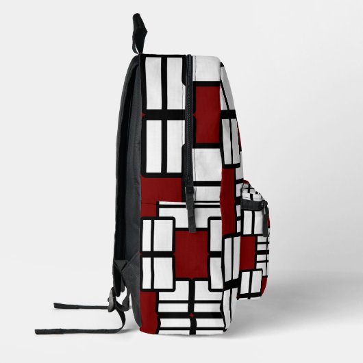 Geometric Edge Backpack — Style in Every Line プリントバックパック (左)