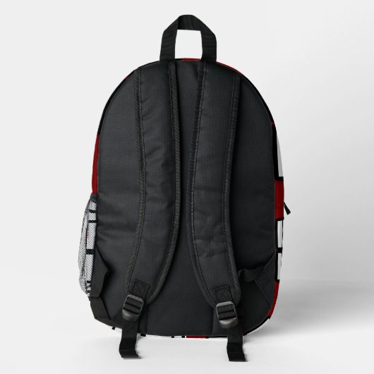 Geometric Edge Backpack — Style in Every Line プリントバックパック (裏面)