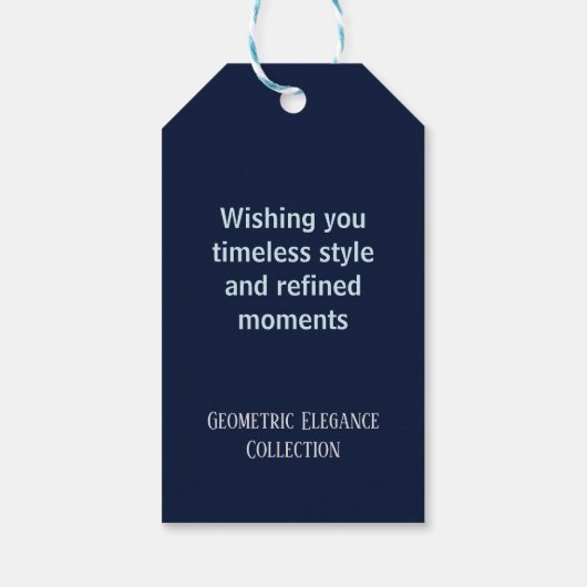 Geometric Elegance ギフトタグ (裏面)