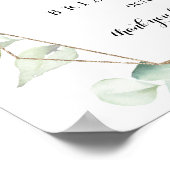 Geometric Elegant Rehearsal Dinner Welcome Sign ポスター (角)